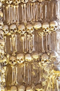 The Chapel of Bones, Capela dos Ossos, city of Evora, Alto Alentejo, Portugal, southern Europe,