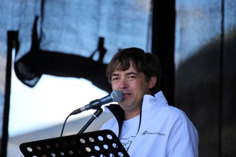 Karlsruhe: Michael Ballweg speaks at the Corona protests against the measures taken by the federal