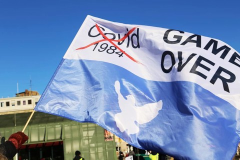 Mannheim: Demonstration against the corona measures. The demonstration was organised by an