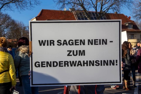 Demonstration in Landau in der Pfalz in favour of peace negotiations, affordable energy and living