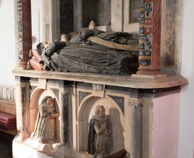 Memorial monument tomb to William Cotton and wife, church of Saint John the Baptist, Badingham,