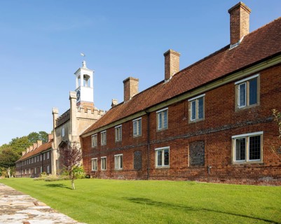 Historic almshouses Somerset hospital, Froxfield, Wiltshire, England, UK