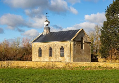 Church of Saint Giles built c 1800, Tytherton Kellaways, Langley Burrell, Wiltshire, England, UK