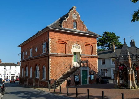 The Shire Hall and Corn Exchange, Tudor architecture, Woodbridge, Suffolk, England, UK built by