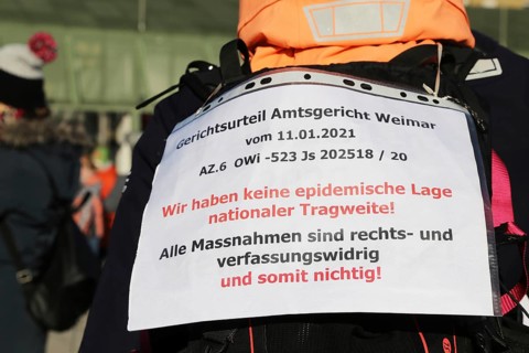 Mannheim: Demonstration against the corona measures. The demonstration was organised by an