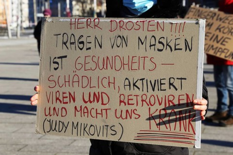 Mannheim: Demonstration against the corona measures. The demonstration was organised by an
