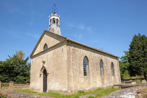 Church of Saint Giles built c 1800, Tytherton Kellaways, Langley Burrell, Wiltshire, England, UK
