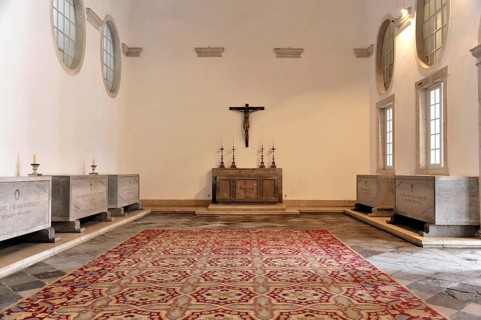 Stone sarcophagi, burial place of the House of Braganza, Monastery of Sao Vicente de Fora, built