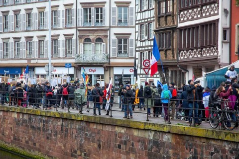 Strasbourg, France: Large demonstration for freedom against the corona measures and the vaccination