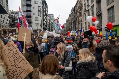Brussels, 23 January: European demonstration for democracy, organised by the Europeans United