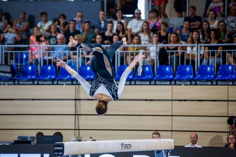 Heidelberg, 9 September 2023: Women's apparatus gymnastics national competition in the SNP Dome in