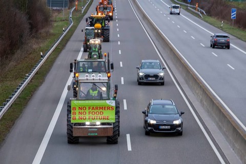 Farmers' protests in the Palatinate: a large convoy of farmers from the southern Palatinate and the