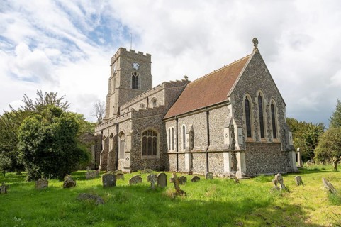 Village parish church of All Saints, Lawshall, Suffolk, England, UK