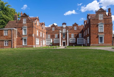 Christchurch Mansion large Tudor brick house built 1550, Christchurch Park, Ipswich, Suffolk,