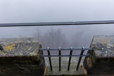 Winter atmosphere at the mountain fortress, Koenigstein, Saxony, Germany, Europe