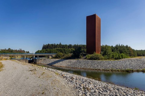 The 30 metre high landmark of the Lusatian Lakeland, the so-called Rusty Nail, was built at the