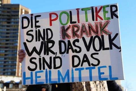 Mannheim: Demonstration against the corona measures. The demonstration was organised by an