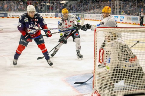 Game scene Adler Mannheim against Fischtown Pinguins Bremerhaven (PENNY DEL, German Ice Hockey