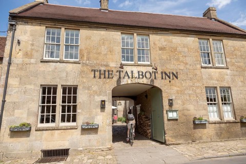 The Talbot Inn public house, Mells, Somerset, England, UK