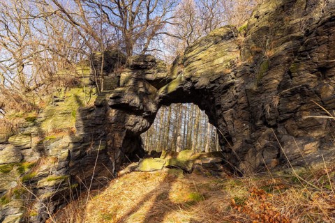 The Hohle Stein, a rock gate about three metres high and about four metres wide near Oelsen (area