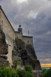 Koenigstein Fortress in Saxon Switzerland, Koenigstein, Saxony, Germany, Europe