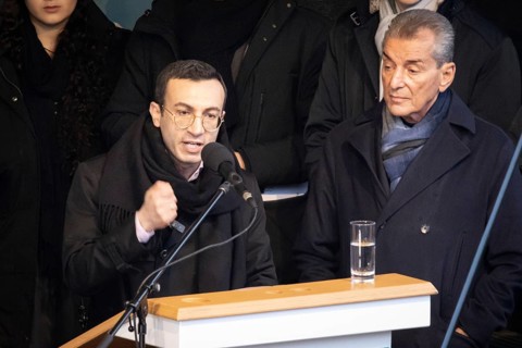 Around 20, 000 people gathered on the Roemerberg in Frankfurt am Main on 5 February 2024 to