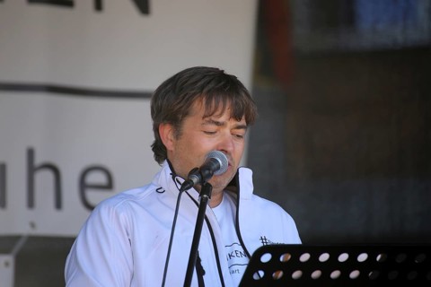 Karlsruhe: Michael Ballweg speaks at the Corona protests against the measures taken by the federal