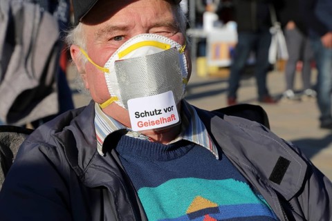 Speyer: Corona protests against the federal government's measures. The protests were organised by