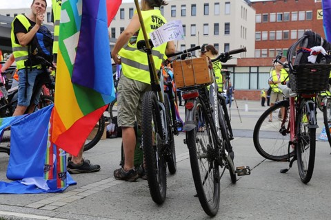 Ramstein 2021 peace camp bicycle demonstration: A bicycle demonstration took place on Saturday