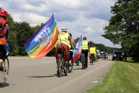 Ramstein 2021 peace camp bicycle demonstration: A bicycle demonstration took place on Saturday