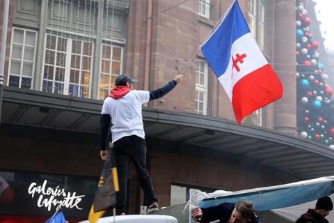 Strasbourg, France: Large demonstration for freedom against the corona measures and the vaccination