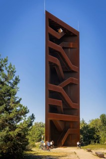 The 30 metre high landmark of the Lusatian Lakeland, the so-called Rusty Nail, was built at the