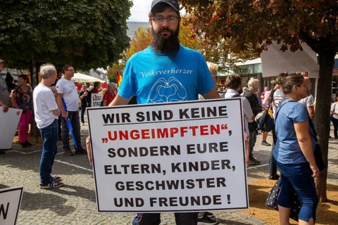 Lateral thinking demo in Darmstadt, Hesse: The demonstration was directed against the corona