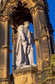 Statue monument of William Duncombe second baron Feversham 1798- 1867, Helmsley, North Yorkshire,