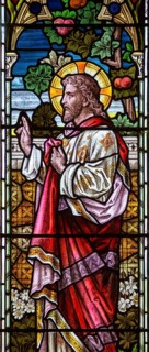 Stained glass window Weybread church, Suffolk, c 1884 W G Taylor 'Where I am there shall also my