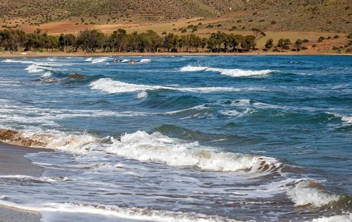 Playa de los Genoveses sandy beach, Cabo de Gata Natural Park, Nijar, Almeria, Spain, Europe