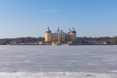 Baroque Moritzburg Hunting Lodge, Moritzburg, Saxony, Germany, Europe