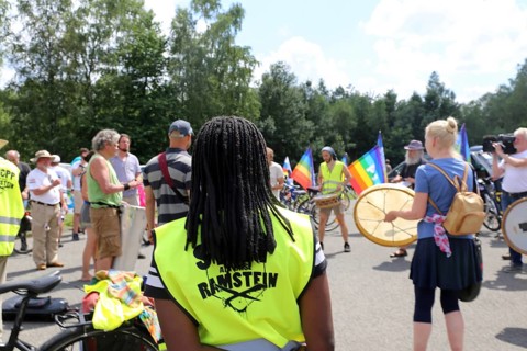 Ramstein 2021 peace camp bicycle demonstration: A bicycle demonstration took place on Saturday