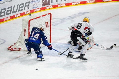 Game scene Adler Mannheim against Fischtown Pinguins Bremerhaven (PENNY DEL, German Ice Hockey