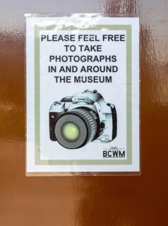 Feel free to take photographs sign, Bentwaters Cold War museum, Suffolk, England, UK