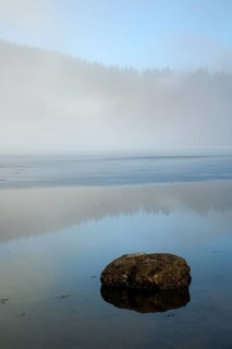 Spitzingsee in winter, ice, Mangfall mountains, Bavarian Prealps, Upper Bavaria, Bavaria, Germany,