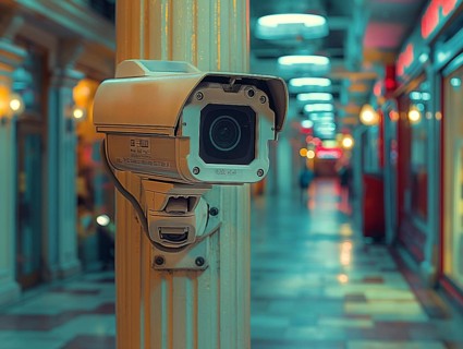 Camera for monitoring critical infrastructure such as streets, schools, squares, authorities, AI