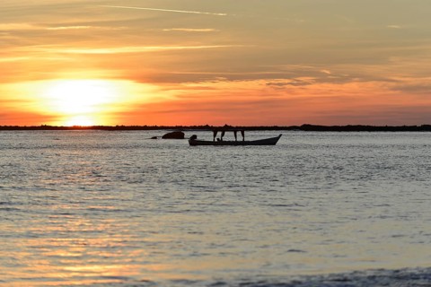Beach, fishing village, Ngapali Beach, Thandwe, Burma, Burma, Myanmar, Asia