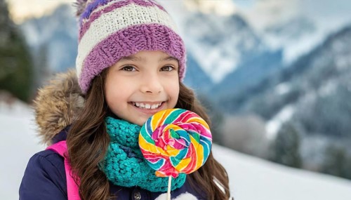 AI generated, Two little girls are happy about a lolly, lollipop, lollipop, human, people, person,