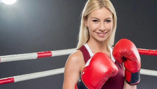 AI generated, woman, woman, 35, years, thai, thai, sport, boxing, gloves, thai boxing, muay thai,