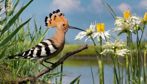 KI generated, animal, animals, bird, birds, biotope, habitat, one, individual, water, reeds, water