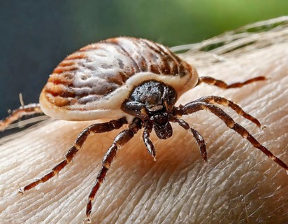 Symbol photo disease vector, insect, tick, Ixodida, close-up (image AI, generated), AI generated