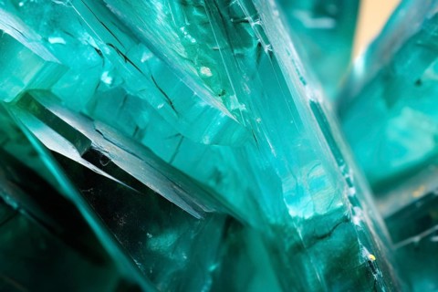 Clos eup of Amazonite crystal with teal colors. KI generiert, generiert AI generated