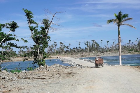 Temporary bridge near Baracoa, Cuba, Central America