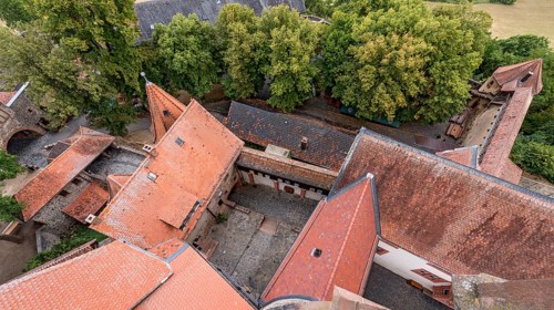 Castle gates, gate buildings 1 to 4, castle courtyard of the outer bailey, Zinzendorfbau,